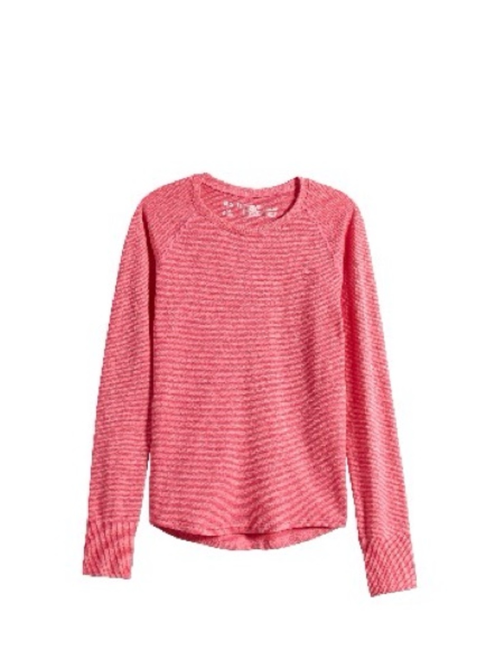 Zella girls Tranquil seamless long sleeve top size large 14 pink bright